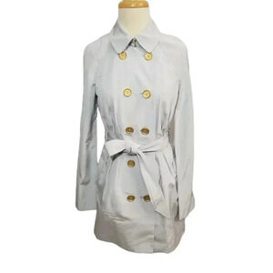 {Armani Exchange} Silver Color Trench Coat